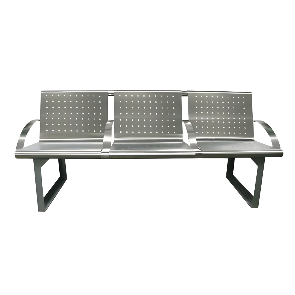 Banca de acero barcelona con descansabrazos 801111 db