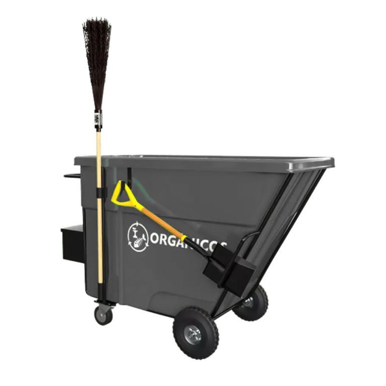 Carro BAR-500 tolva color gris para reciclables, E4 Solutions, manejo de residuos México