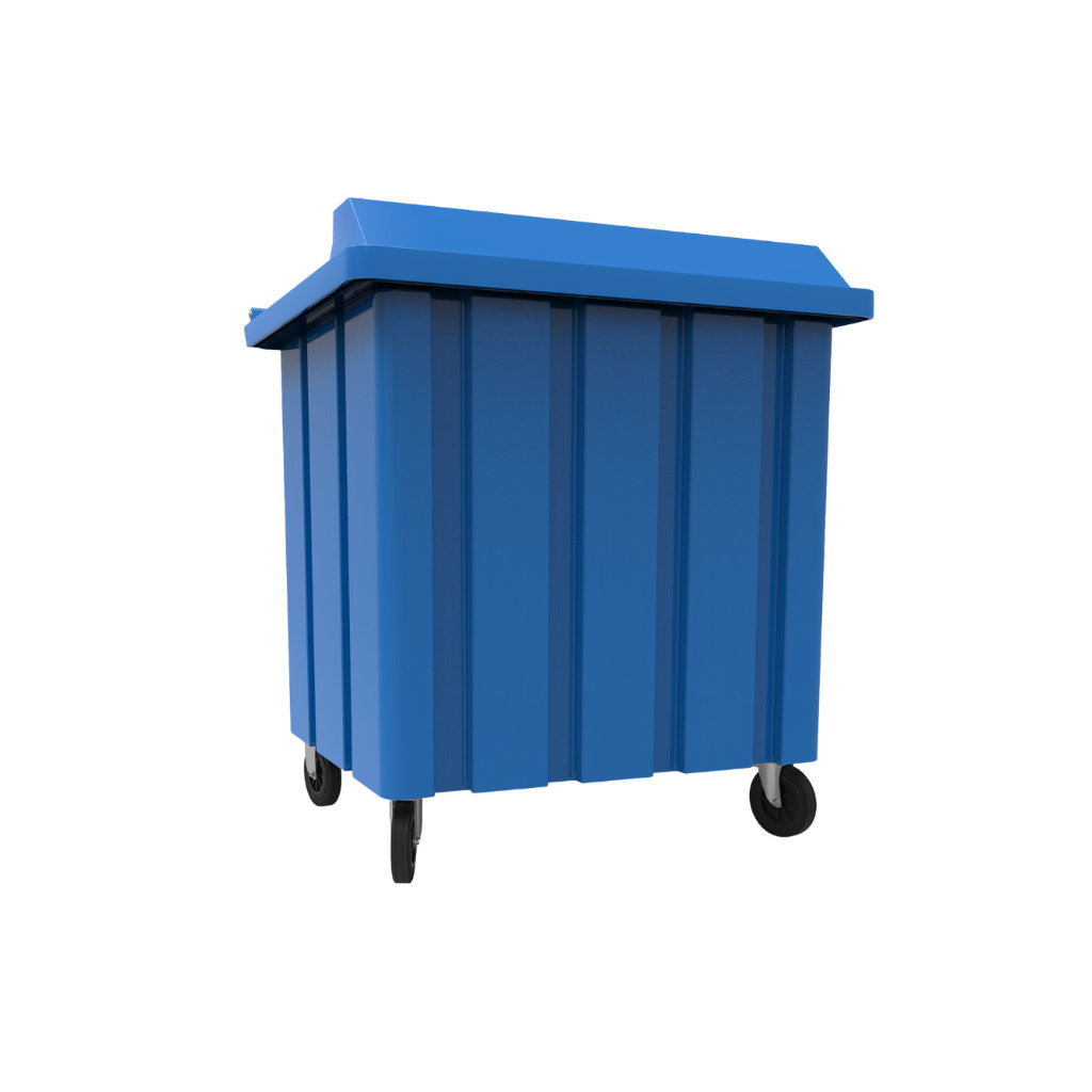 Bote de basura VIC 1000L azul para papel y cartón reciclables