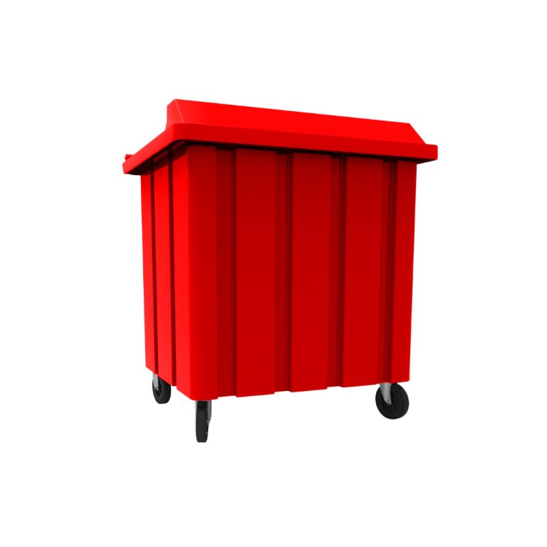 Bote de basura VIC 1000L rojo residuos sanitarios y peligrosos