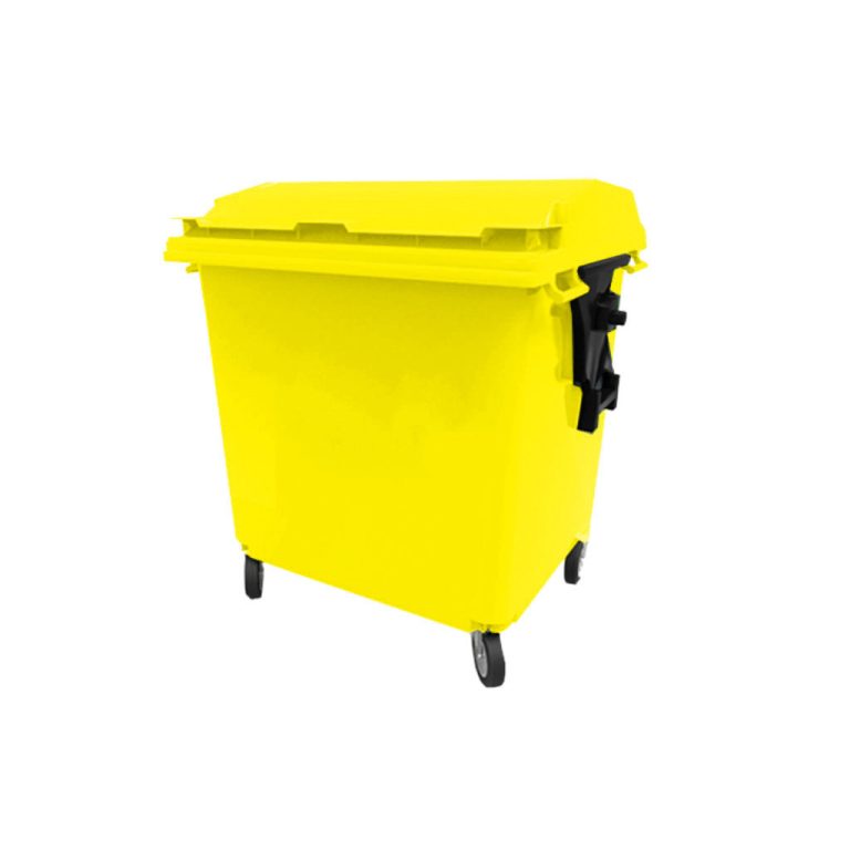 Contenedor de basura VIC 1100 HD amarillo PET, plásticos y metales reciclables