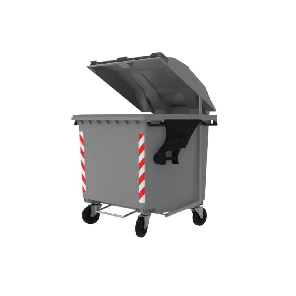 Contenedor de basura VIC 1100 HD con pedal gris para inorgánico reciclable