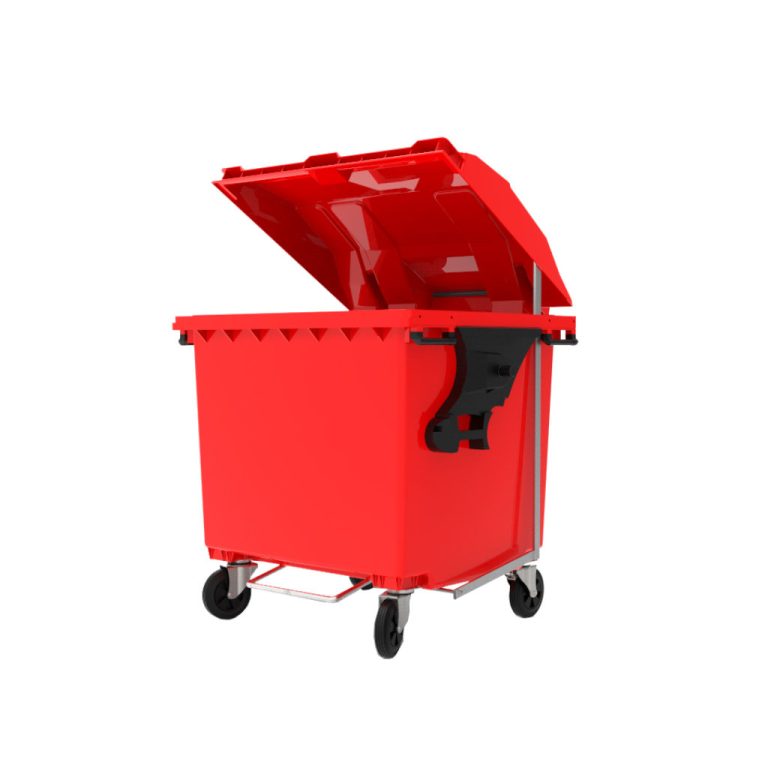 Contenedor de basura VIC 1100 HD con pedal rojo para residuos sanitarios y peligrosos