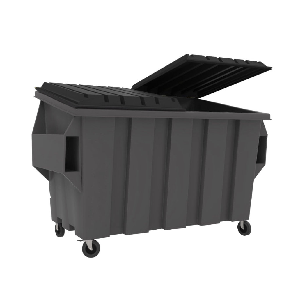 Contenedor de basura VIC 1900L gris inorgánico reciclable México