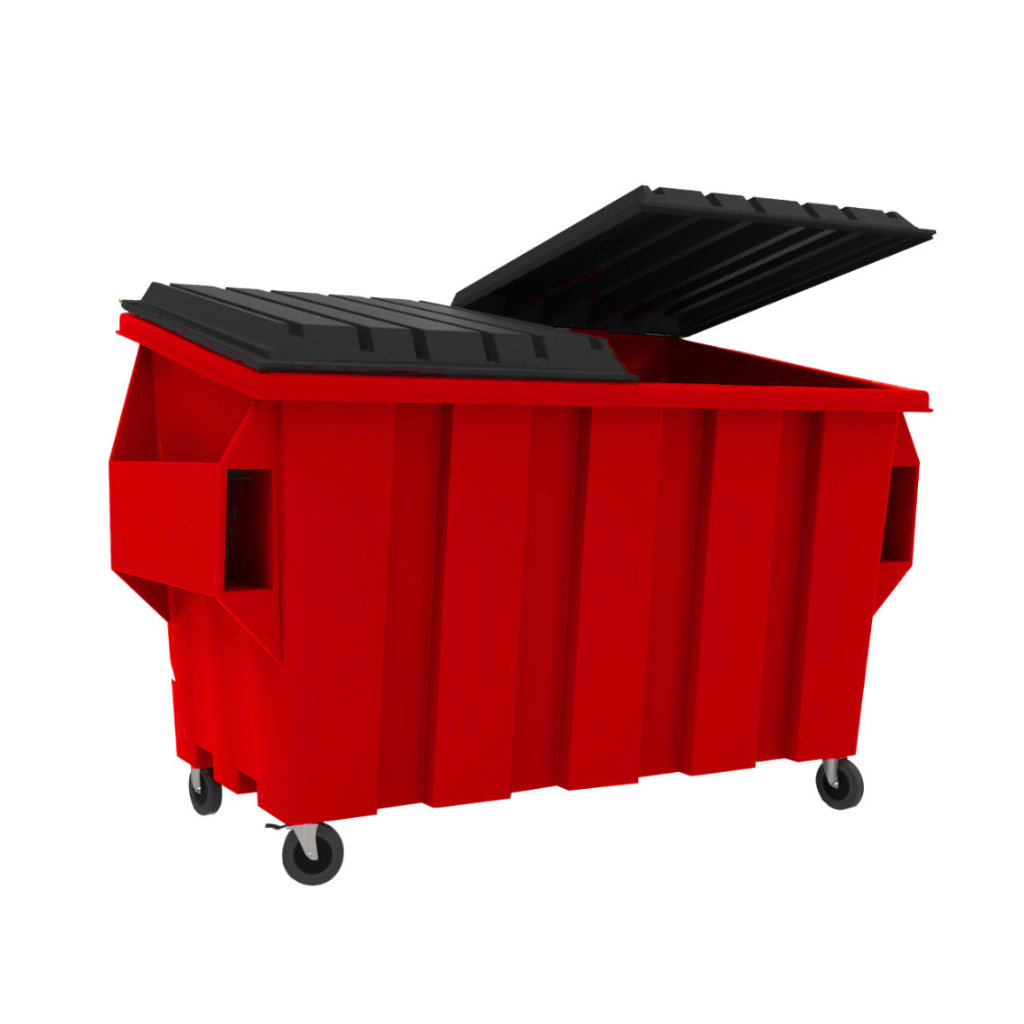 Contenedor de basura VIC 1900L rojo residuos sanitarios y peligrosos