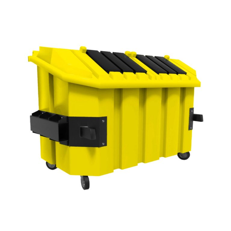 Contenedor de basura VIC 2000L amarillo para PET, plásticos y metales reciclables México