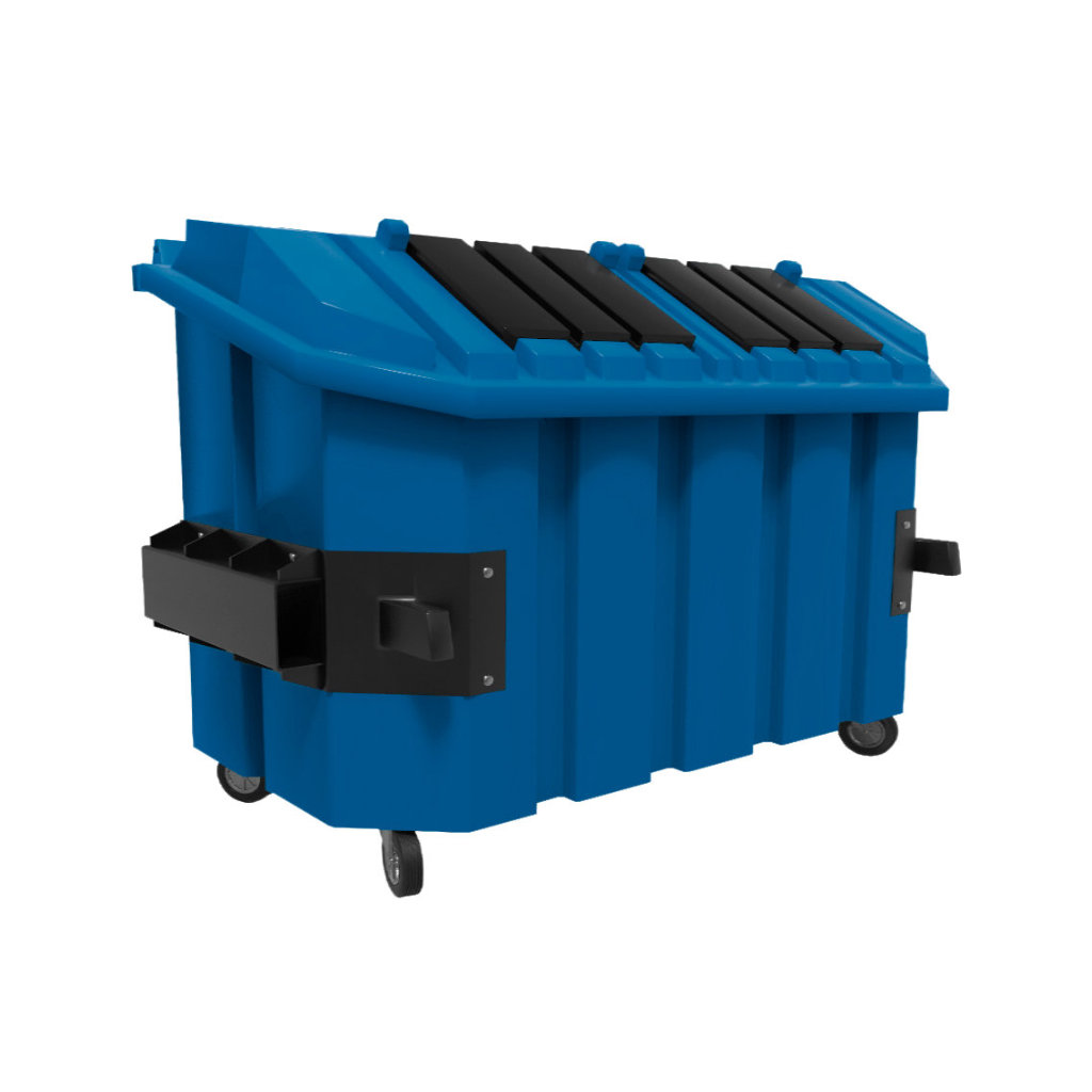 Contenedor de basura VIC 2000L azul papel y cartón reciclables México