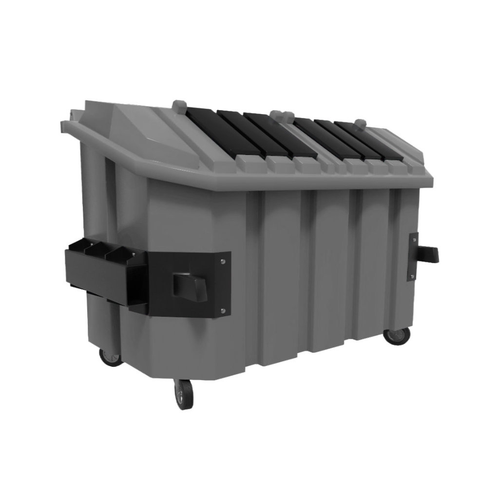 Contenedor de basura VIC 2000L gris inorgánico reciclable México