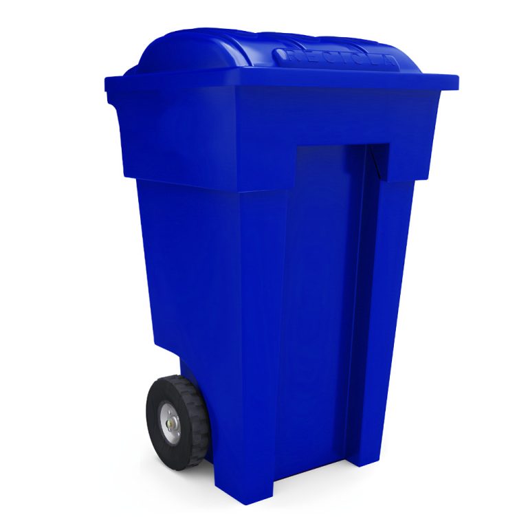 Bote de basura VIC 360L azul para papel y cartón reciclables
