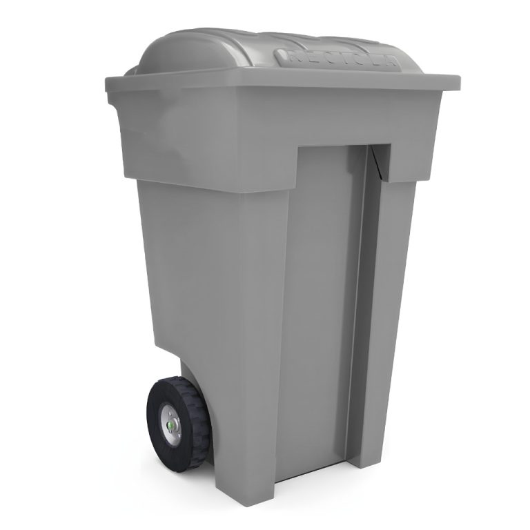 Bote de basura VIC 360L gris residuos inorgánicos reciclables