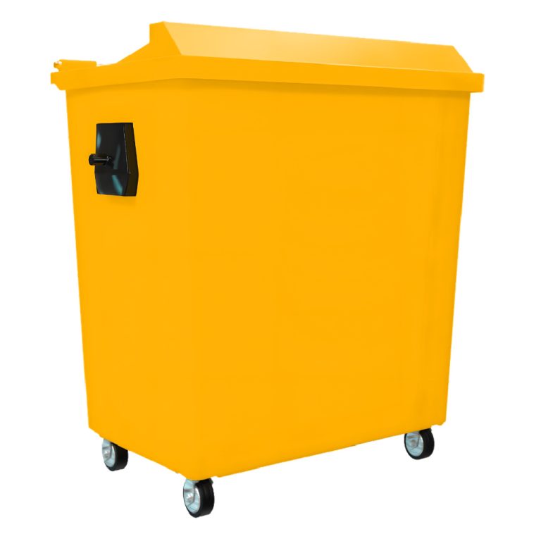 Bote de basura VIC 500L amarillo para PET, plásticos y latas reciclables