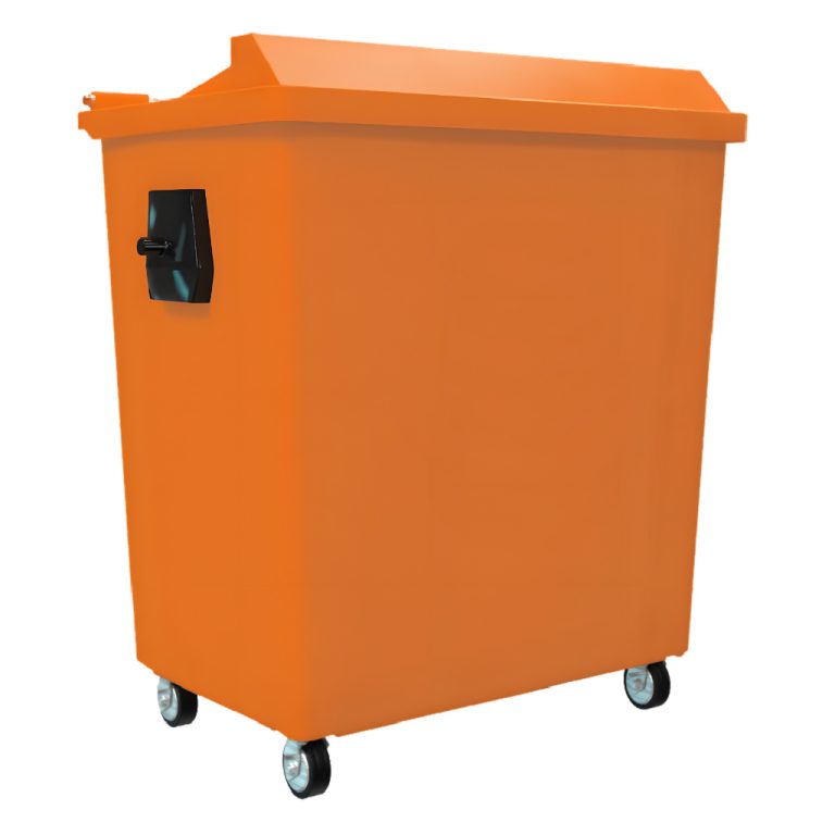Bote de basura VIC 500L naranja residuos orgánicos no reciclables