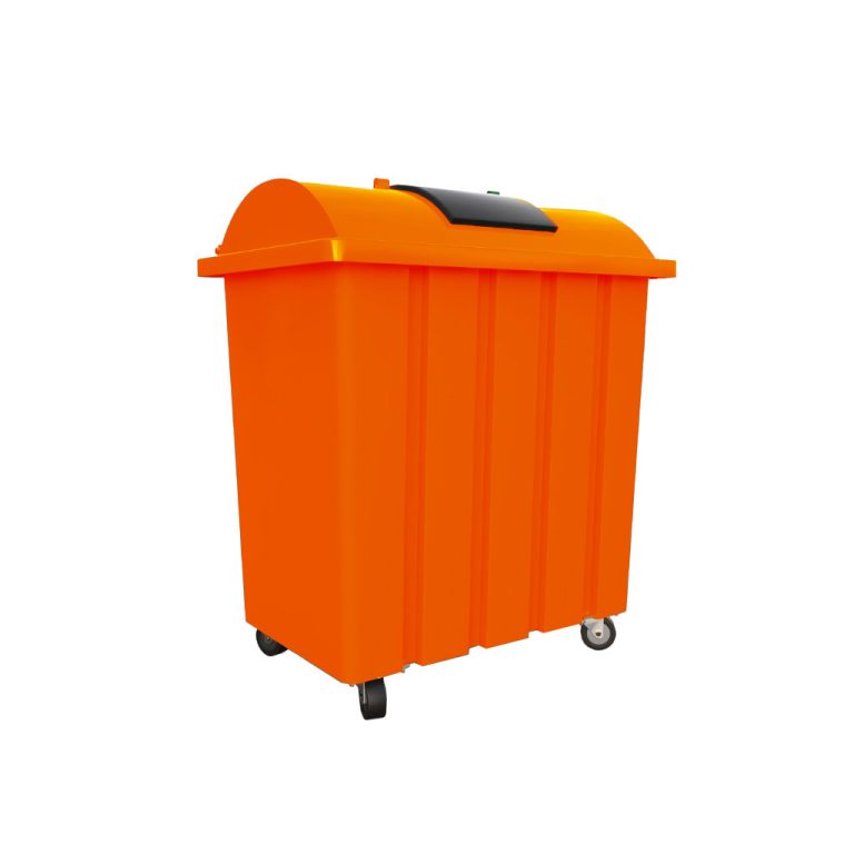 Bote de basura VIC 550L naranja residuos orgánicos no reciclables