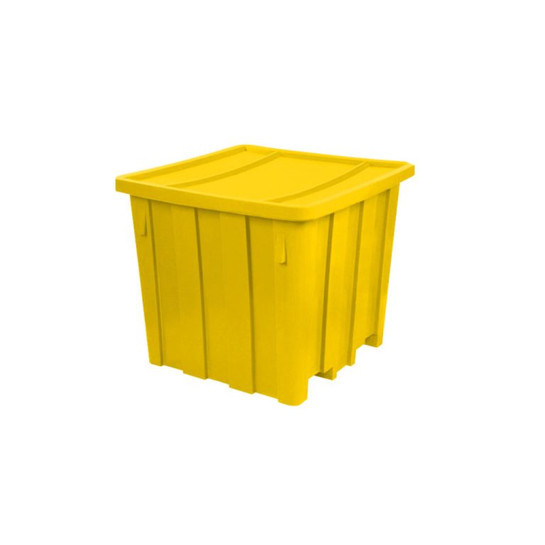 Contenedor de basura Vifel 1500L amarillo PET, plásticos/metales reciclables
