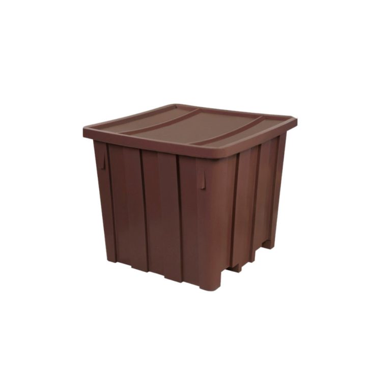 Contenedor de basura Vifel 1500L café residuos de manejo especial