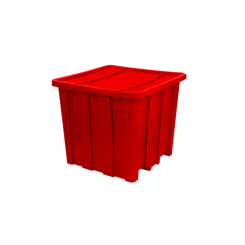 Contenedor de basura Vifel 1500L rojo residuos sanitarios y peligrosos