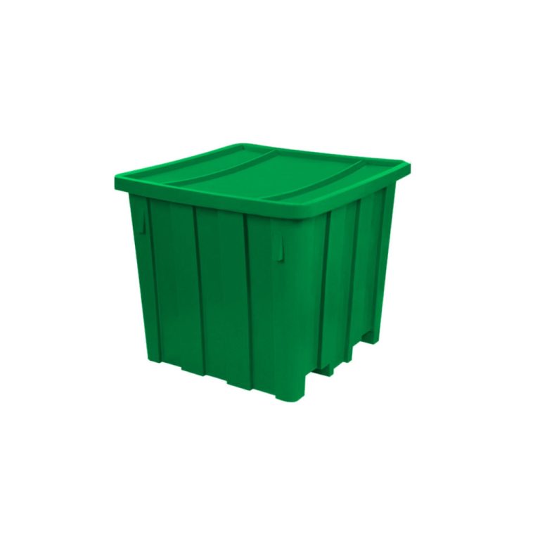 Contenedor de basura Vifel 1500L verde residuos orgánicos