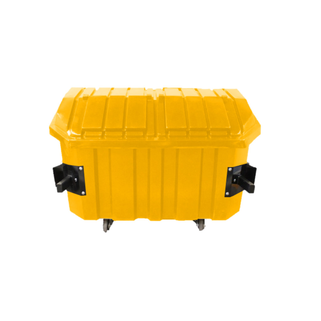 Contenedor de basura Vifel 1800L amarillo para PET, plásticos y metales reciclables