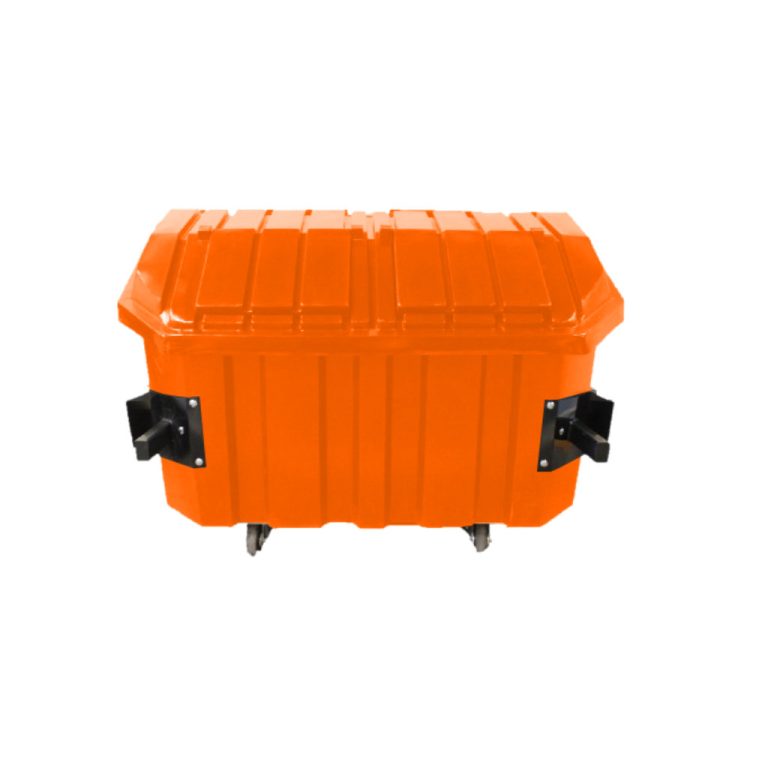 Contenedor de basura Vifel 1800L naranja para residuos orgánicos no reciclables México