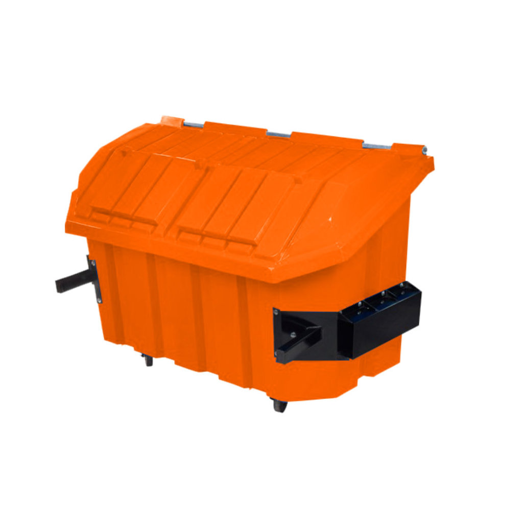 Contenedor de basura Vifel 2000L naranja residuos orgánicos no reciclables