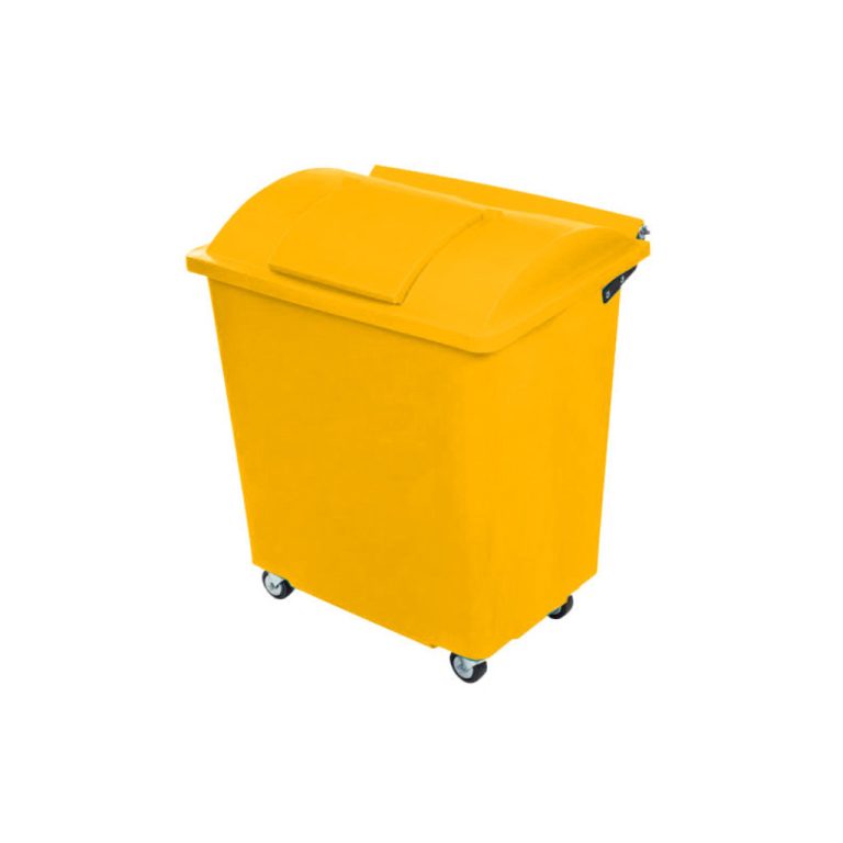 Bote de basura Vifel 500L amarillo PET, plásticos y latas reciclables
