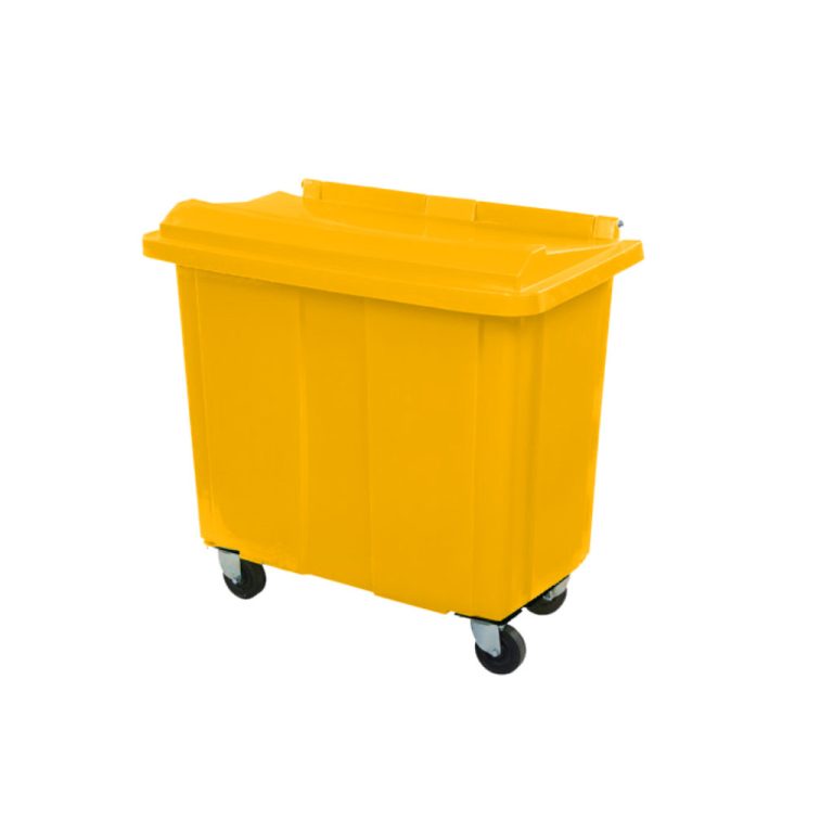 Bote de basura Vifel 770L amarillo PET, plásticos y metales reciclables