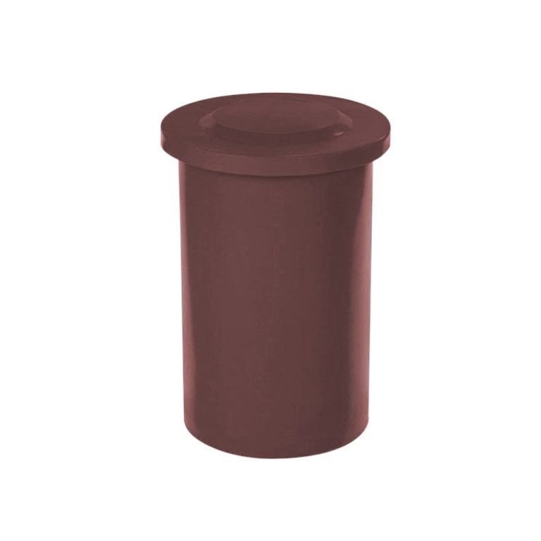 Bote de basura tonelete plástico café 50 litros para residuos especiales