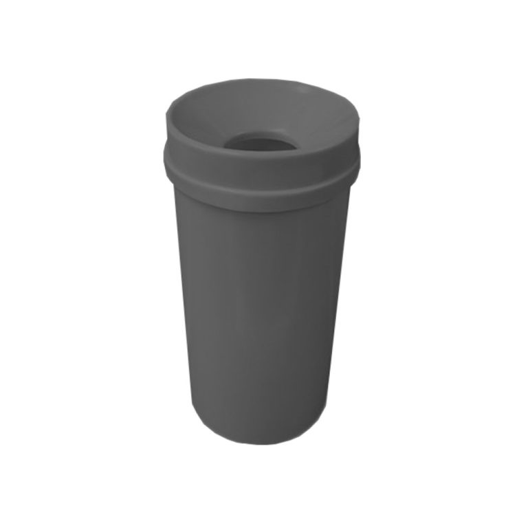 Bote de basura tonelete 80 litros tapa deslizante gris para residuos inorgánicos reciclables México