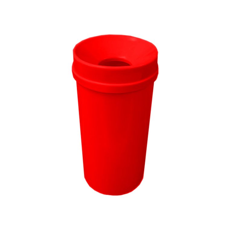 Bote de basura tonelete 80 litros tapa deslizante rojo para residuos sanitarios y peligrosos México