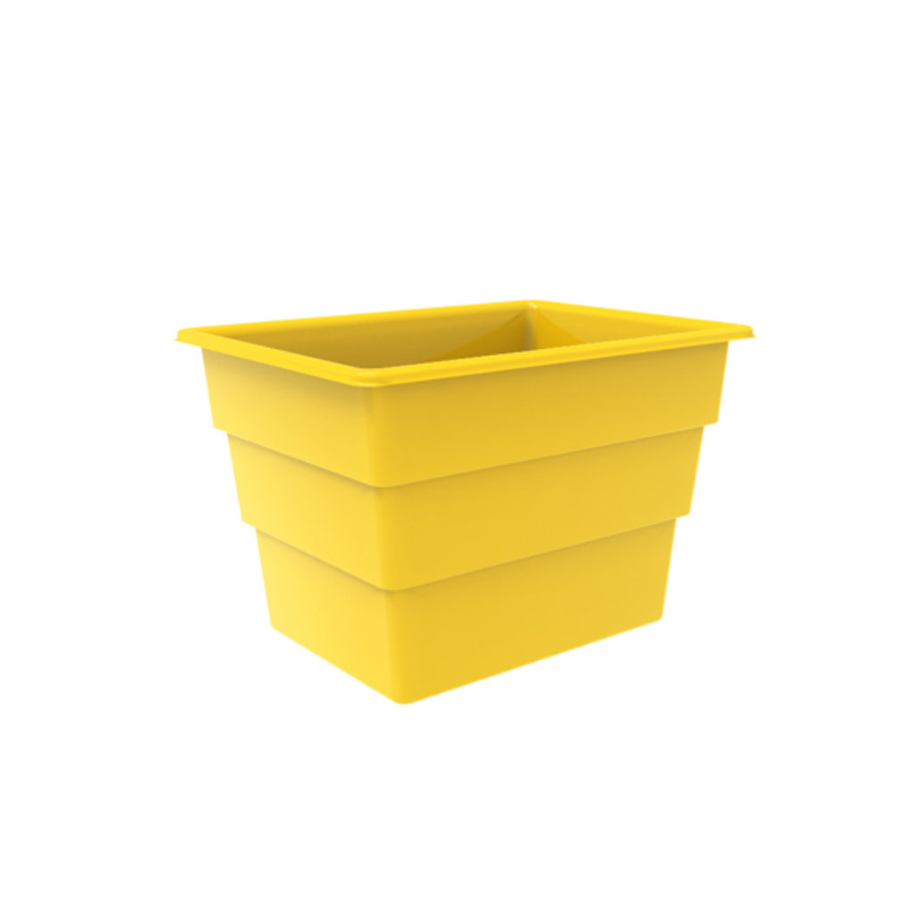 Carcagarro 1100 amarillo, contenedor organizador para lavandería, gestión interna de ropa