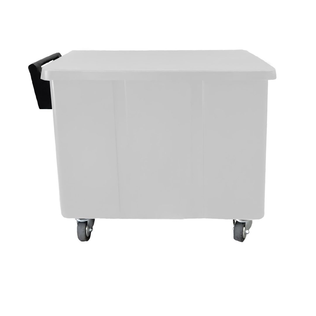 Carga Carro 400 blanco para lavandería, contenedor de organización interna industrial, E4 Solutions México