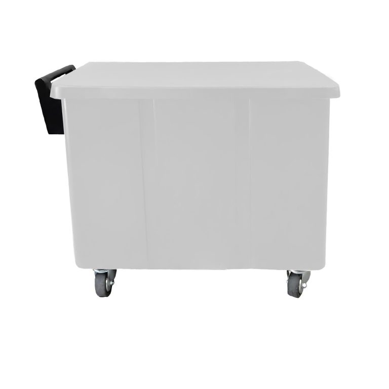 Carga Carro 400 blanco para lavandería, contenedor de organización interna industrial, E4 Solutions México