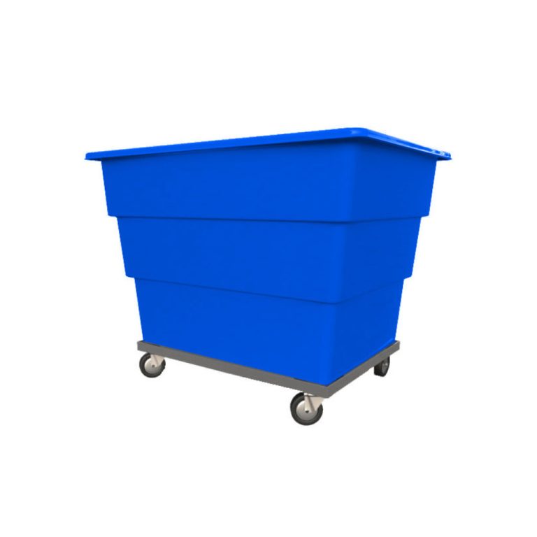 Cargacarro 1100 azul con plataforma para lavandería, organización interna eficiente de textiles