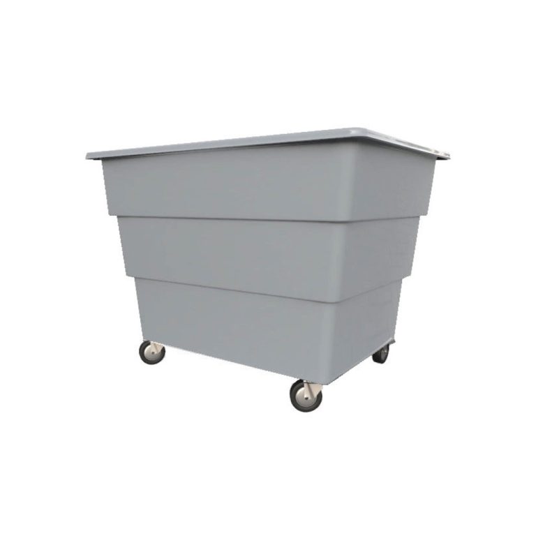 Cargacarro 1100 gris claro con ruedas para lavandería, identificación y transporte interno de ropa