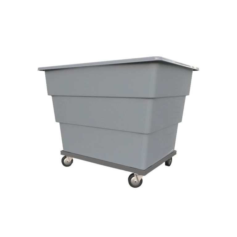 Cargacarro 1100 gris claro con plataforma para lavandería, clasificación y traslado eficiente de textiles