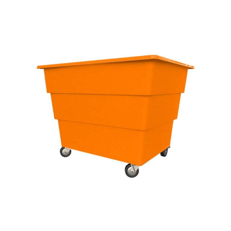 Cargacarro 1100 naranja con ruedas para lavandería, organización interna y manejo de ropa