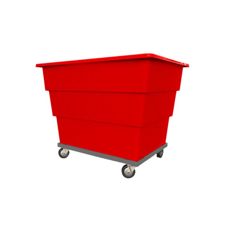 Cargacarro 1100 rojo con plataforma para lavandería, clasificación interna y transporte de textiles