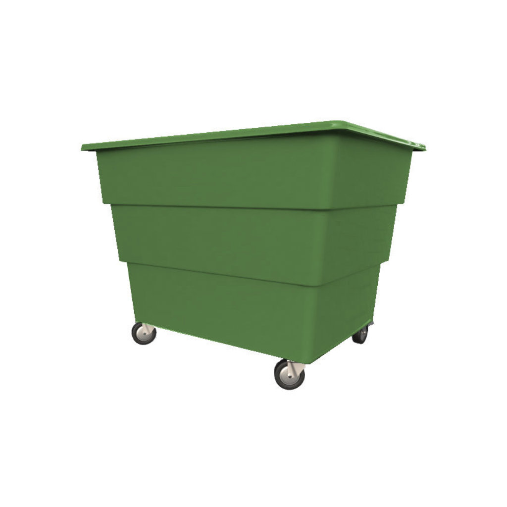 Cargacarro 1100 verde militar con ruedas para lavandería, eficiente manejo de ropa y organización por color interno