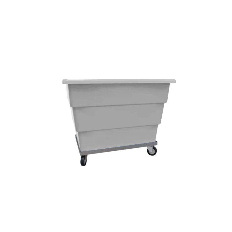 Cargacarro 450 gris claro con plataforma para lavandería, manejo eficiente de textiles clasificados