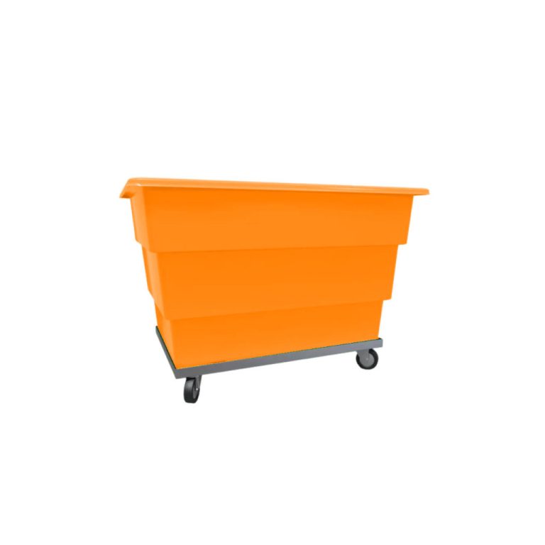 Cargacarro 900 naranja con plataforma para lavandería, clasificación y transporte interno de ropa