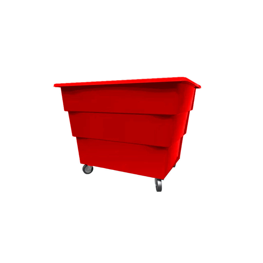 Cargacarro 900 rojo con ruedas para lavandería, organización eficiente por colores internos