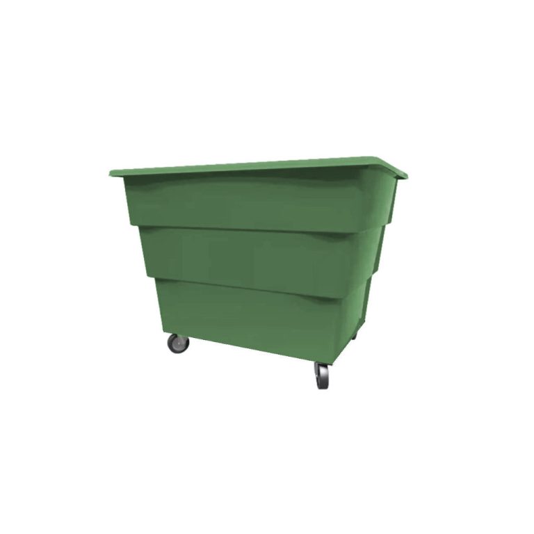 Cargacarro 900 verde militar con ruedas para lavandería, clasificación interna por colores