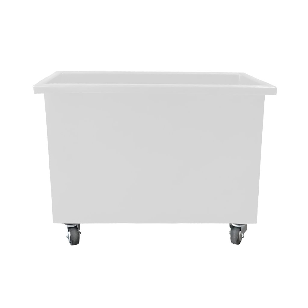 Carro canillero blanco para lavandería, clasificación de ropa y textiles, E4 Solutions México