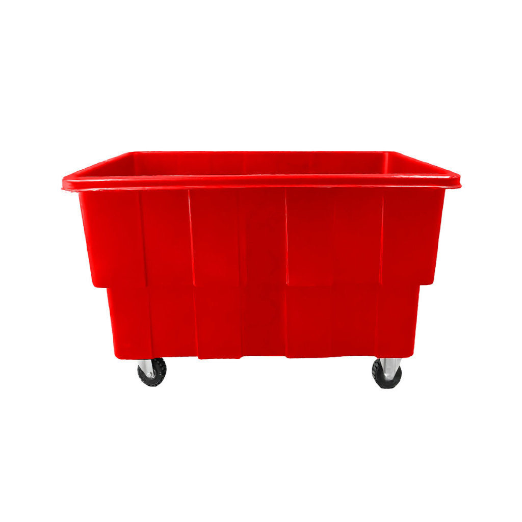 Carro Multicar 500 rojo para lavandería, manejo de ropa y textiles