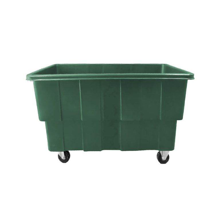 Carro Multicar 500 verde para lavandería, clasificación y manejo de ropa