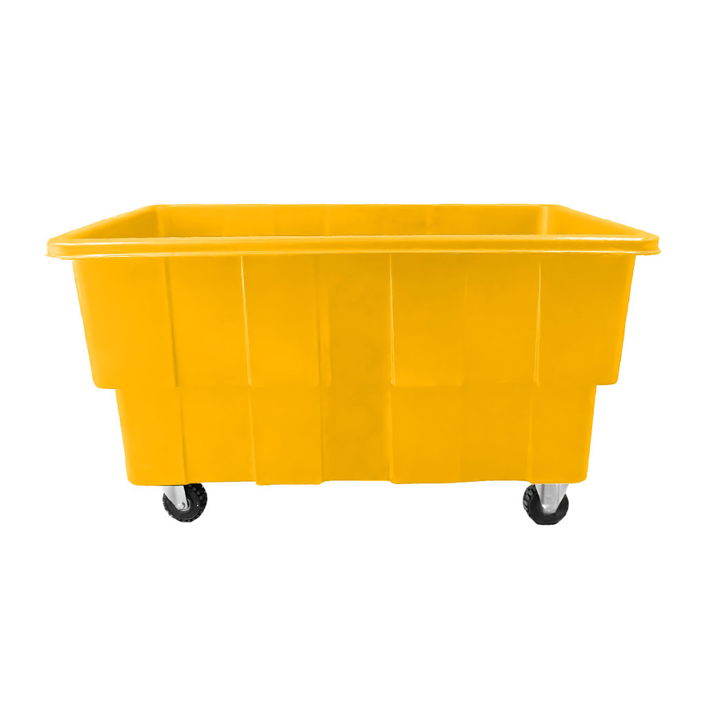 Carro Multicar 750 amarillo para lavandería, organización interna de ropa y textiles