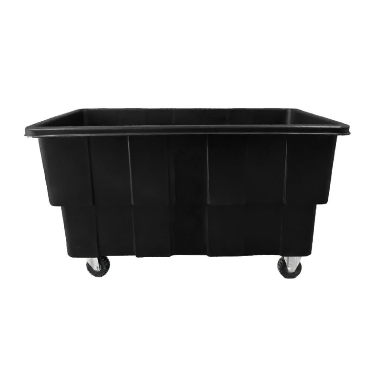 Carro Multicar 750 negro para lavandería, contenedor para gestión interna y transporte de textiles