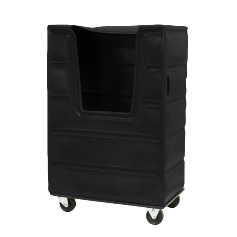 Carro de lavandería negro, gestión eficiente y organización interna