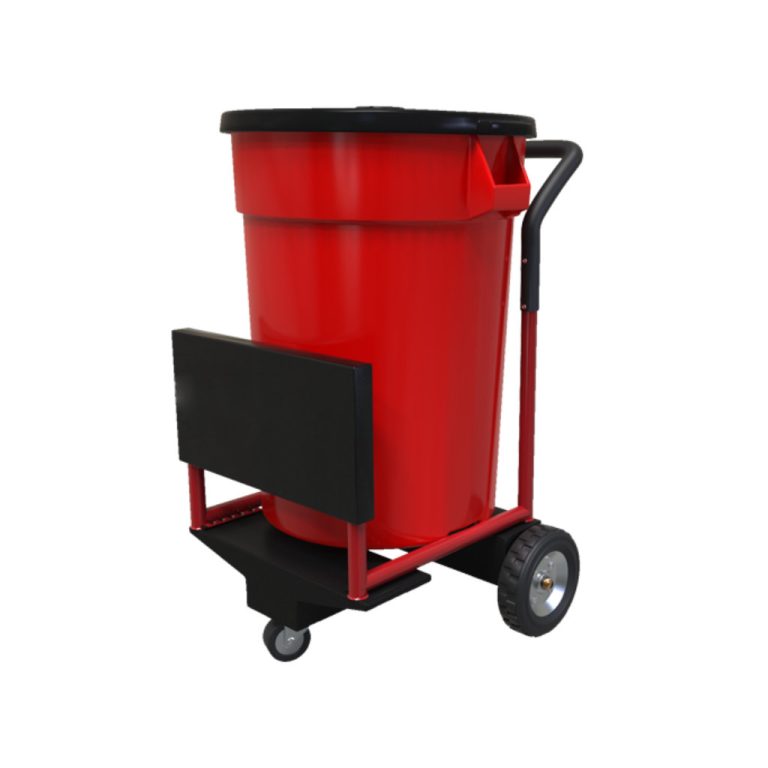 Carromóvil 1 rojo para residuos peligrosos, con estructura y ruedas, E4 Solutions, México