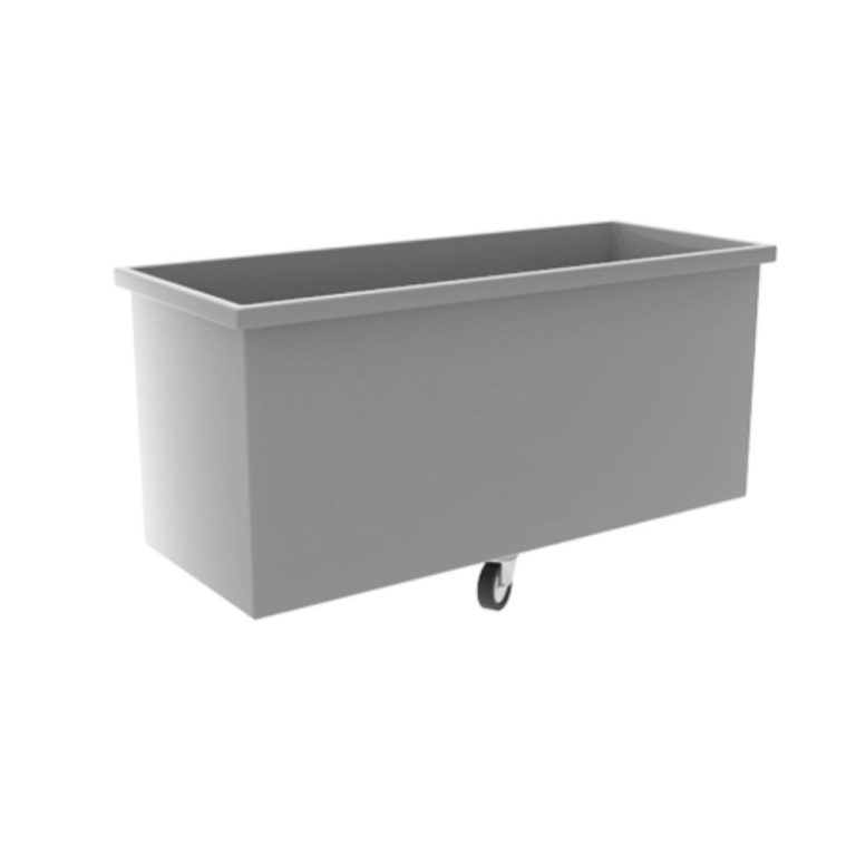 Carromovil 360A gris claro para lavandería, clasificación y movilidad eficiente de ropa